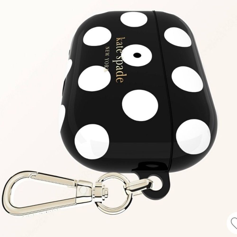kate spade x Target Black White Polka Dot Apple AirPods Pro Protective Case - Picture 8 of 15